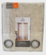 Leno Stripe J. C. Penney Grommet Panel Sheer 50&quot; x 84&quot; Porcelain Sand Na... - €21,87 EUR