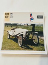 Classic Car Print Automobile picture 6X6 ephemera litho 1911 GN Sport Br... - $12.82