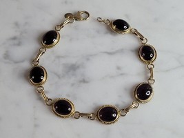 Womens Vintage Estate 14k Gold CARLA Amethyst Bracelet 9.8g #E6928 - £619.92 GBP