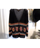 Chicos Crochet Open Knit Cardigan Sweater Sz M/L - £50.60 GBP
