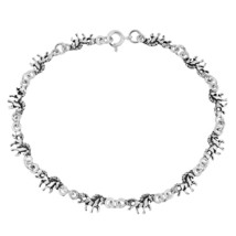 Majestic and Free Wild Stallion Horse Linked Charms Sterling Silver Bracelet - £17.16 GBP