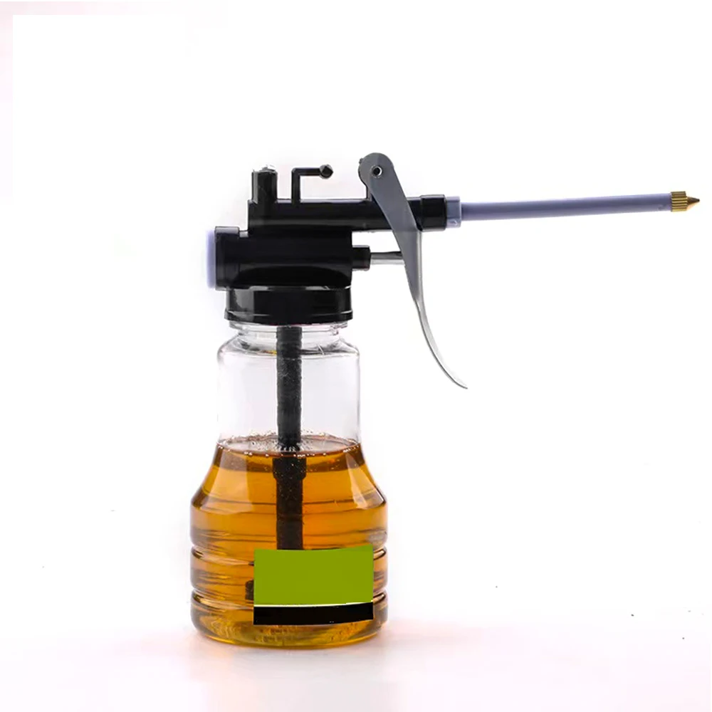 250ml Clear Plastic Machine Oil Can with Brass Metal Gun Oil Nozzle - £13.69 GBP