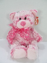 TY Silk Classic Plush White Pink Kitten Kitty Cat Valentine&#39;s Hearts 2005 Meows - $18.70