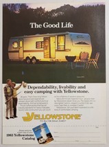 1983 Print Ad Yellowstone Camino 129D Travel Trailers Made in Elkhart,In... - £9.62 GBP