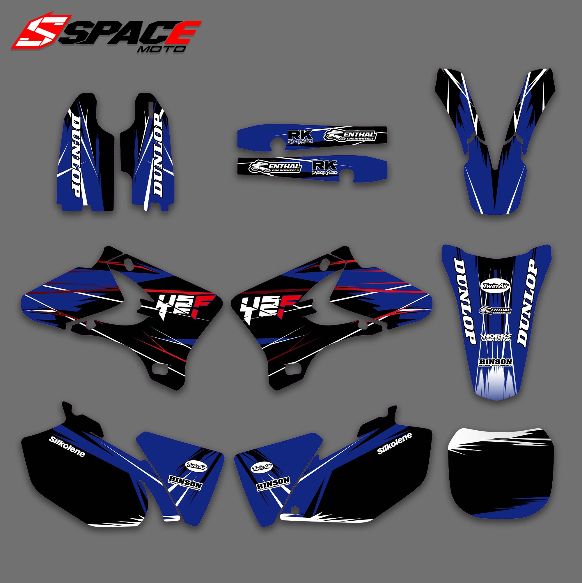 Space Moto Graphics &amp; Backgrounds Decals Stickers Kits YZ250F YZ450F YZF250 Y - $355.88