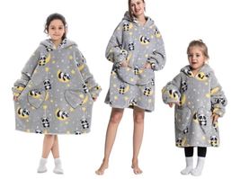 Comfy Wearable Oversized Hoodie Adult Kids Toddles Blanket_ - £19.98 GBP+