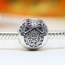 925 Sterling Silver Minine Pave Clip Charm Bead QJCB464 - $15.99