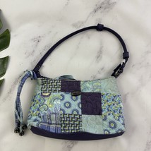 Donna Sharp Vintage y2k Quilted Mini Shoulder Bag Purse Purple Blue Patc... - $25.73