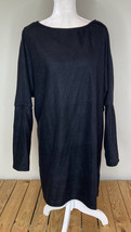 fantastic fawn NWOT women’s long sleeve midi sweater dress size M black R11 - £8.40 GBP