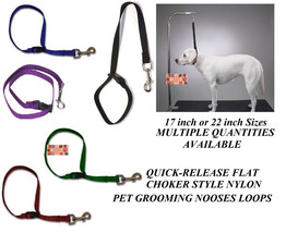 FLAT CHOKER QUICK RELEASE NYLON LOOP Choke Noose for Pet Grooming Table ... - £10.97 GBP+