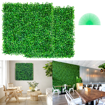 VEVOR 12PCS 10x10 inch Artificial Boxwood Panels, Boxwood Hedge Wall Mat - $31.93 CAD