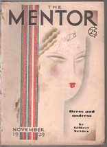 Mentor 11/1929-Sudaka art deco cover-WWI posters-Lowell Thomas-G/VG - £74.80 GBP