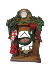 Yankee Candle Christmas Fireplace Clock Hanging Wax Potpourri Tart Warmer 12.5"T - $34.65