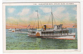 Glass Bottom Boats Steamer Catalina Island California 1920s postcard - £4.63 GBP