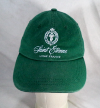 Cotton On Saint Etienne Loire France Cap Black Adjustable Hat Logo Green... - $12.82