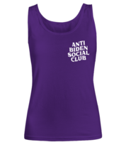 Jo Biden TankTop Anti Biden Social Club Purple-W-TT  - £17.26 GBP