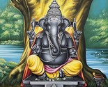 Lord Ganesha Oil Canvas Painting Original Handmade Art work Indian |36x48 Inch - £312.03 GBP