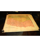 1879 Indian Territory Historic Vintage Style Oklahoma Wall Map Poster 33X26 - $19.79