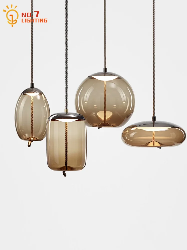 Nordic Design Industrial Brokis Knot Glass Pendant Light LED Modern Hang... - £86.61 GBP+