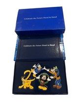 New WDW Disney 2000 Celebrate the Future Hand in Hand Character Logo Pin... - £21.93 GBP