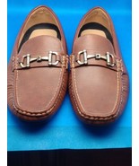 David Stone Leather Slip-On Loafers 045668 Slides Men&#39;s Size 9 Buckle Ac... - €12,61 EUR