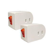 2 Pack Prong Grounded Single Port Power Adapter For Outlet With On Off S... - £18.08 GBP