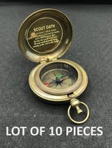 Lot of 10 Pieces of Scout Oath Push Button Brass Compass | Boy Scout Oat... - $112.20