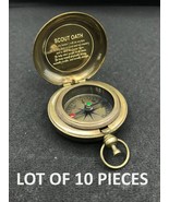 Lot of 10 Pieces of Scout Oath Push Button Brass Compass | Boy Scout Oat... - £87.72 GBP
