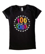 100 Days of School Shirt for Girls, 100 Days of School with Chalk Lines,... - £14.78 GBP