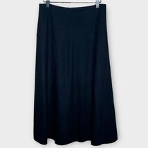 VINCE black wool blend A line midi skirt size 4 minimalist career office - $66.76