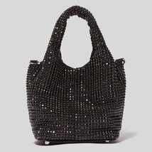 Luxury Diamonds Basket Bag Designer Brand Women Handbag Shinny Rhinestone Should - £51.79 GBP