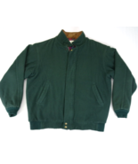 Vintage LL Bean Wool Jacket Mens XL TALL Green Coat Flannel Lined Made USA - $56.95