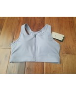 NIKE Dri Fit Zip Front Med Support Sports Training Bra Racer Back Lavend... - $40.46 CAD