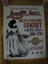 Loretta Lynn Poster Silk Screen Signed Numbered Hard Rock April 2016 - £140.83 GBP