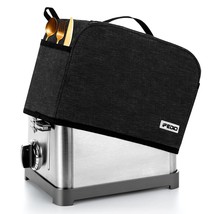 2 Slice Toaster Cover Black With Pockets, Appliance Cover Toaster Dust A... - £15.61 GBP