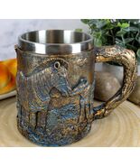Ebros Zebra Horse With Foal Coffee Mug Textured With Rustic Tree Bark De... - $472.95 MXN