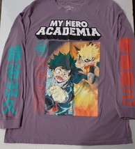 My Hero Academia Long Sleeve Shirt Mens Size XL Purple Bakugo Deku Anime - £7.28 GBP