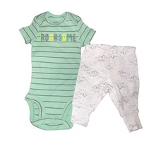 Carters Just One You One Piece Roarsome Boys Dino Pant Set Striped Size NB - £5.45 GBP