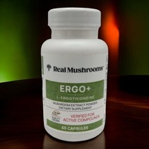 Real Mushrooms ERGO + L-Ergothioneine 60 Capsules EXP 1/27 Extract Powder - $28.41