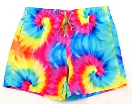 Boardies Rainbow Tie Dye Brief Lined Swim Trunks Water Shorts Men&#39;s NWT - £78.63 GBP