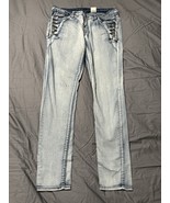 VIP Jeans Light Wash Skinny Denim Pants Button Accent Women’s 11/12 - $19.56 CAD