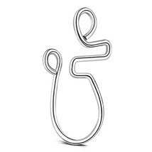 1PCS Stainless Steel Spiral Fake Nose Ring Cuff Non Piercing Nose Ring Clip On F - £9.56 GBP