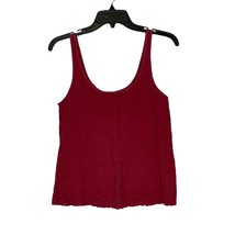 American Eagle Tank Top Size Small Burgundy Floral Lace Lined Women Cotton Blend - £14.31 GBP