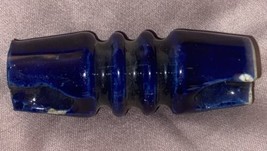 Cobalt Blue Strain Insulator Ceramic 2.5” X .75” - $7.60