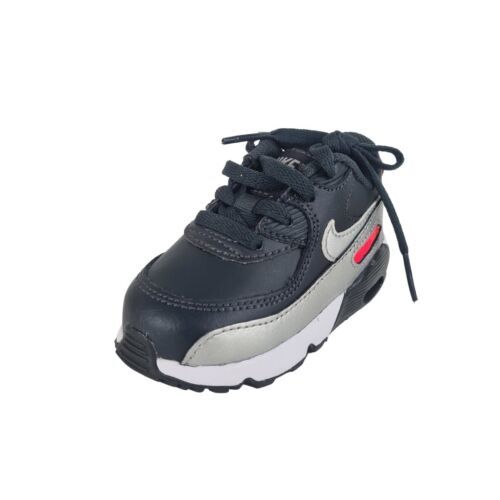 Nike Air Max 90 LTR TD Shoes Black Silver 833379 009  Sneaker Leather Size 5 C - £42.35 GBP
