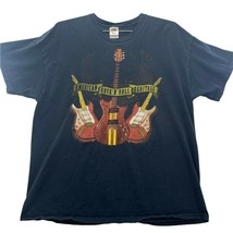 Vintage AMERICAN Rock N Roll Heritage Mens Black T-Shirt Size 2XL Guitars - £15.15 GBP