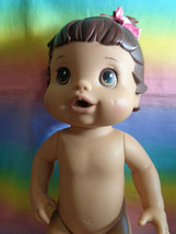 2008 Hasbro Baby Alive Doll Dark Complexion Brunette Brown Eyes - Nude -... - $12.81