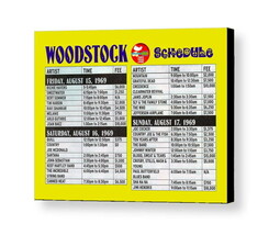 Framed Woodstock Music Festival Schedule Jimi Hendrix CCR Janis Joplin Dead Head - £15.02 GBP