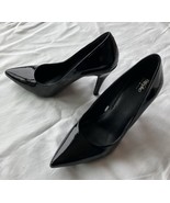 Vintage Black Patent Pointed Toe 4&quot; High Heels 7M - $26.10