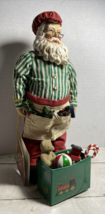 Santa Master Toymaker Clothtiques With Toy Box - £39.88 GBP